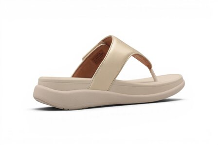 FitFlop F-Mode Go Adjustable Toe-Post Sandals Platino