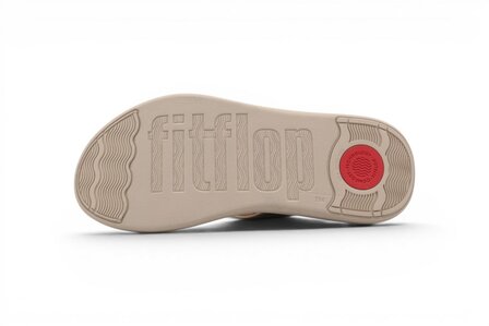 FitFlop F-Mode Go Adjustable Toe-Post Sandals Platino