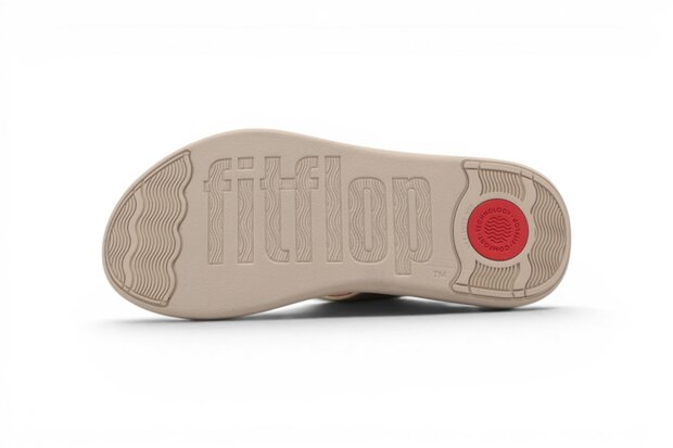 FitFlop F-Mode Go Adjustable Toe-Post Sandals Platino