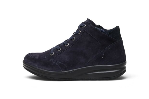 Hartjes Dia: Van Upper Van Leest Hoog Blauw Suede