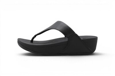 FitFlop Lulu Leather Toepost Black