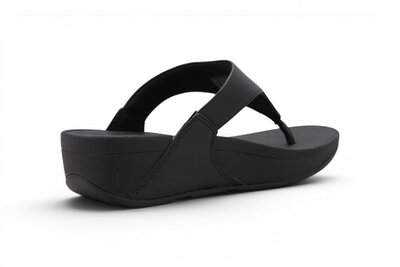 FitFlop Lulu Leather Toepost Black