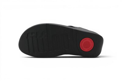 FitFlop Lulu Leather Toepost Black