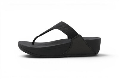 FitFlop Lulu Shimmerlux Toepost Sandels Black