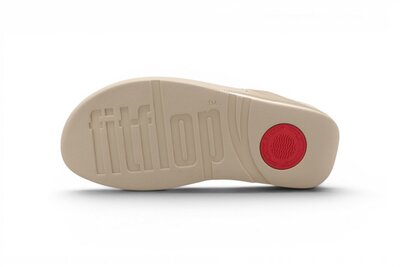 FitFlop Lulu Leather Toepost  Platino