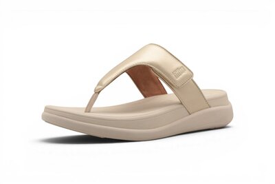 FitFlop F-Mode Go Adjustable Toe-Post Sandals Platino