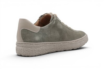 Hartjes Phil Sneaker Laag met rits khaki taupe