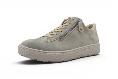 Hartjes Phil Sneaker Laag met rits khaki taupe