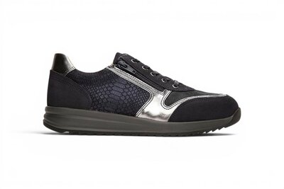 Nimco  Sharon Lace Navy Metal