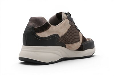 Durea  Fleur Sneaker met Rits Zwart/Seppia/Bruin